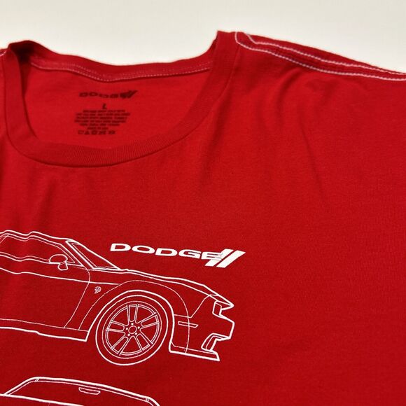 Dodge Charger SRT Shirt Adult Large Red Auto Racing Cars American Men - Picture 4 of 12